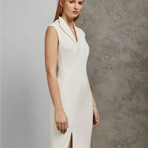 Ted Baker Geodese Ivory Sheath Dress